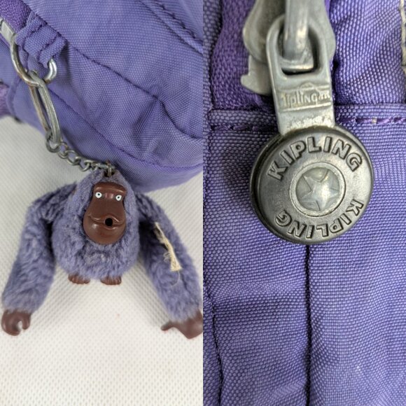 Kipling Merryl Crossbody Bag Purple Nylon -Clean Used - Buy It Now - Quick Ship! - Picture 6 of 12